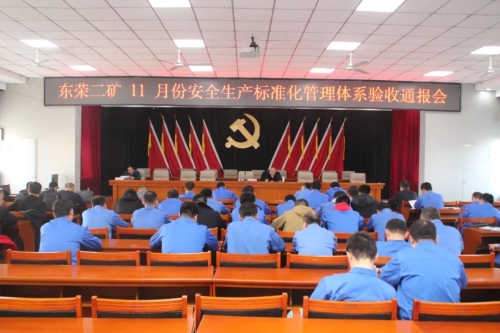 11月21日，，，，，，公司安全生产标准化管理体系验收组到东荣二矿检查验收